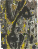 Ohne Titel by Gunter Damisch, 1988, Mischtechnik auf dünnem Karton, sold Nov 2025
