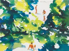 Paraisópolis by Norbert Bisky, 2012, Ditone-Print auf Velin, sold Feb 2025