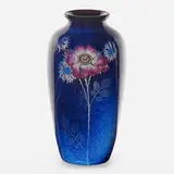 Harriet Elizabeth Wilcox for Rookwood Pottery, Flambé/Black Opal vase