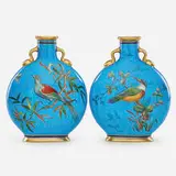 Two flask-shaped double-sided vases by Christopher Minton & Co., England, sold Sep 2018