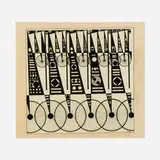 Ciclistas by Joaquim Tenreiro, 1978, ink and gouache on paper, sold Dec 2023
