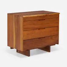 Cabinet by George Nakashima, 1972, American black walnut, sold Dec 2023