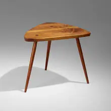 Wohl table by George Nakashima, 1961, American black walnut, sold Dec 2023