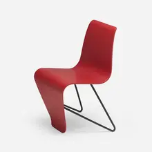Bellevue chair by André Bloc, 1951, lacquered plywood, enameled steel, sold Dec 2023
