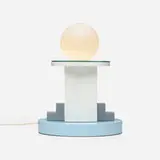 Aldo Cibic, Table lamp, c. 1985, glazed earthenware, glass