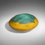 Monumental Sasso vessel by Renato Bassoli, c. 1960, glazed ceramic, sold Dec 2023