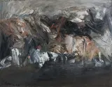 Sea in Storm by Stanislav Halpern, oil on canvas, sold Jun 2015