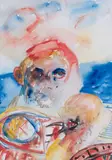 Fisherwoman by John Bellany Cbe Ra Hrsa LLD, watercolour, offered Jun 2015