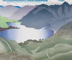 Ian Cheyne, Loch Duich, colour woodcut