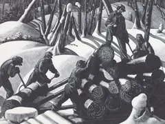 Clare Leighton, Loading, woodcut