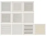 Agnes Martin - Paintings and Drawings 1974-1990 by Agnes Martin, 1991, Original-Kartonmappe mit 10 Farblithografien, jeweils auf Pergamentpapier; mit Ausstellungskatalog, sold Sep 2024