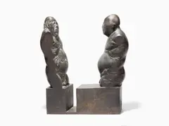 Die Anklage (Sockeltorso VII und VIII) by Waldemar Otto, 1984, Bronze, sold Jan 2026