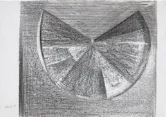 Ohne Titel (Flügel) by Heinz Mack, 1973, Frottage und Graphit auf Papier, sold Nov 2025