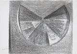 Heinz Mack, Ohne Titel (Flügel), 1973, Frottage und Graphit auf Papier