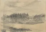 Bewaldetes Seeufer bei Hermsdorf by Max Beckmann, 1912, Bleistift auf dünnem Papier, sold May 2026