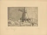 Alte Windmühle (Mühle) by Lyonel Feininger, 1911, Radierung auf Bütten, sold Jun 2024