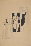 Willi Baumeister, Treppen-Komposition, 1921, Lithografie auf Papier