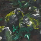 Bernd Koberling, Ohne Titel, 1977, Öl auf Jute