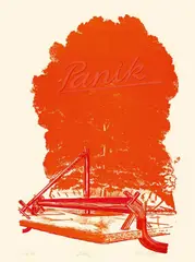 Mittag by Neo Rauch, 1998, Farblithographie auf Velin, sold Nov 2010