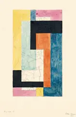Lothar Schreyer, Rhythmus 12, 1922, Aquarell, Bleistift und Tusche auf Papier