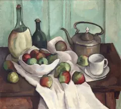 Stilleben by Alfred Leithäuser, Öl auf Leinwand, sold May 2011