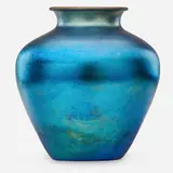 Large blue Aurene vase by Alexander Joseph von Steuben, sold Sep 2018