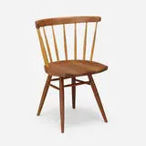 Straight-Back chair by George Nakashima, 1961, American black walnut, hickory, sold Dec 2023