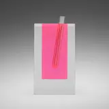 Flower vase #2 by Shiro Kuramata, 1989, acrylic, glass, sold Dec 2023