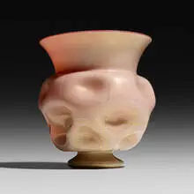 Rare Laguna vase, model 3431 by Tomaso Buzzi, 1932, laguna glass with gold inclusions, sold Dec 2023