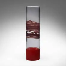 Thomas Stearns, Incalmo vase, model 8630, 1969, incalmo glass with spiral decoration