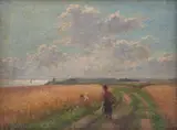 John McGhie, Gathering Poppies, oil on canvas