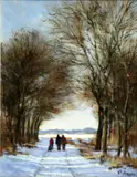 A winters walk by Frits Goosen, oil on canvas, sold Feb 2015