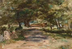 Sunlit avenue by William McTaggart Rsa Rsw, oil on canvas, sold Feb 2015
