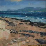 Charles Simpson, Shoreline - Islay, oil on board