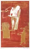 Neo Rauch, Schürze, 1996, Farbiger Lichtdruck auf Karton