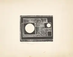 Ben Nicholson, Five circles, 1934, Holzschnitt auf Papier
