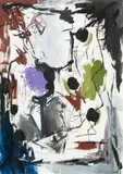 Bernd Koberling, Ohne Titel, 1992, Gouache, Deckweiß und Kreide auf Velin