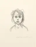 Kinderkopf (Lotte Nagel) by Käthe Kollwitz, 1925, Lithografie auf Papier, sold May 2022