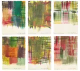 Ohne Titel by Olav Christopher Jenssen, 1996, 6 Aquarelle, jeweils auf Velin, fixiert mit Wachs, sold Aug 2022