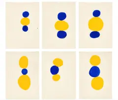 Second Series by Olav Christopher Jenssen, 1995, 6 Blatt: Jeweils Acryl auf Velin, fixiert mit Wachs, sold Aug 2022