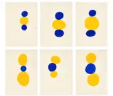 Second Series by Olav Christopher Jenssen, 1995, 6 Blatt: Jeweils Acryl auf Velin, fixiert mit Wachs, sold Aug 2022