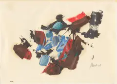 Ohne Titel by Fritz Winter, 1960, Öl und Gouache auf Papier, sold Jan 2022