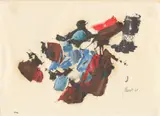 Ohne Titel by Fritz Winter, 1960, Gouache und Öl auf Papier, sold Jan 2022