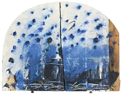Sternenfall by Felix Droese, 1994, Acryl und Lack auf Holz (Fundstück), sold Jun 2015