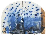 Felix Droese, Sternenfall, 1994, Acryl und Lack auf Holz (Fundstück)