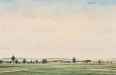 Landschaft by Franz Lenk, 1931, Aquarell über Bleistift auf Karton, sold Jun 2015
