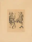 Ludwig Meidner, Wilmersdorfer Straße, 1913, Kaltnadel auf Velin
