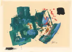 Ohne Titel by Fritz Winter, 1960, Öl und Gouache auf Papier, sold May 2021