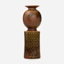 Vase by Stig Lindberg, 1968, glazed stoneware, sold Nov 2023