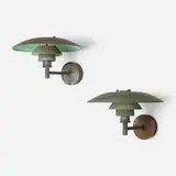 PH 4/3 wall lamps, pair by Poul Henningsen, 1927, enameled and patinated copper, sold Nov 2023